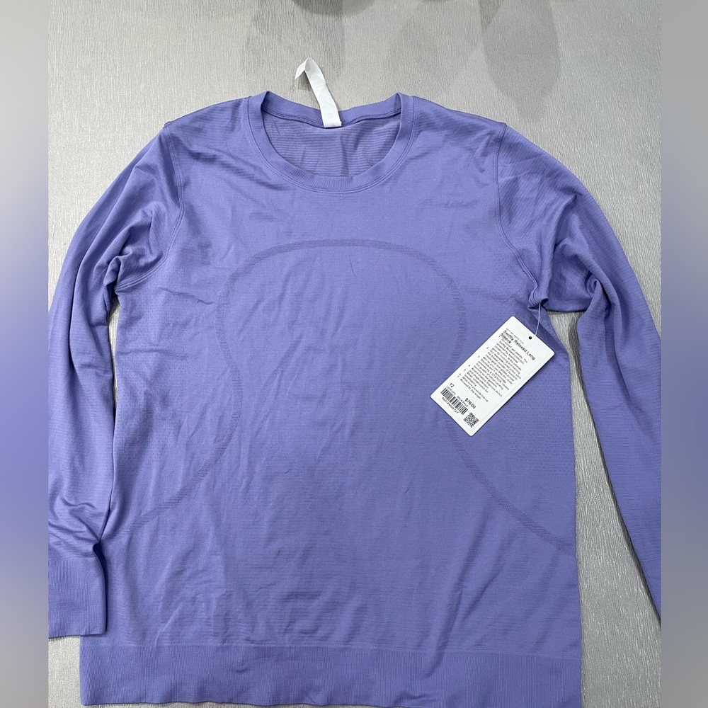 Lululemon NWT swiftly relaxed long sleeve shirt purple size 12